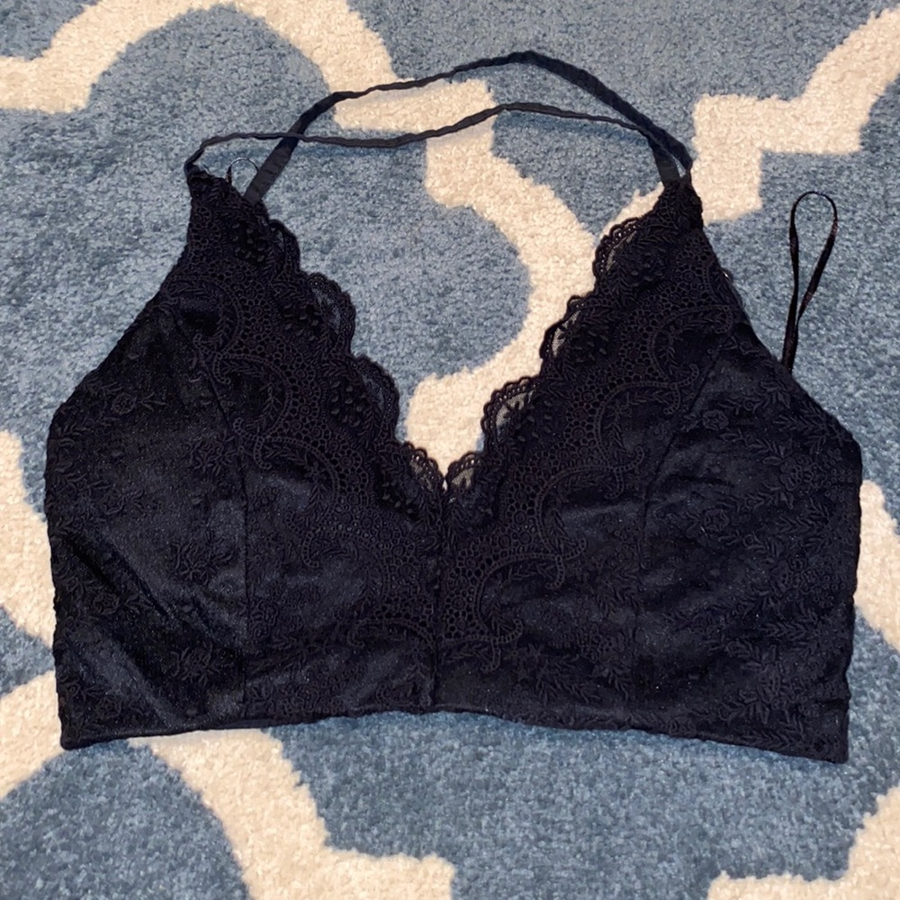 Agaci Black Bralette Open Top